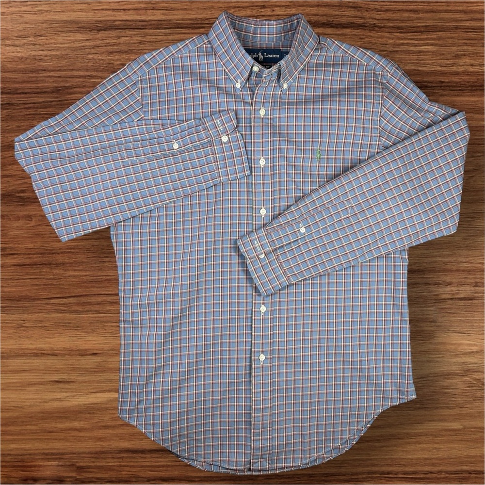 Ralph Lauren Men’s Plaid Long Sleeve Dress Shirt. Classic Fit. Medium. - Picture 3 of 9